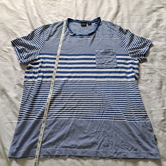Hugo Boss | Blue & white striped regular fit ment short sleeve t shirt - Picture 7 of 11